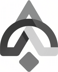 Минималистичный геометрический логотип для корпоративных мероприятий, выполненный в серых тонах на белом фоне.